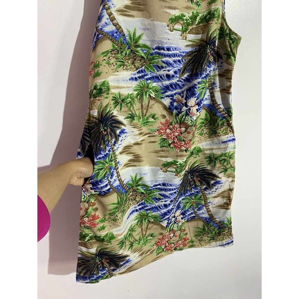 Talbots Dress L-XL? Beachy Tropical Hawaiian Vacation Office Brunch Resort - Picture 5 of 13